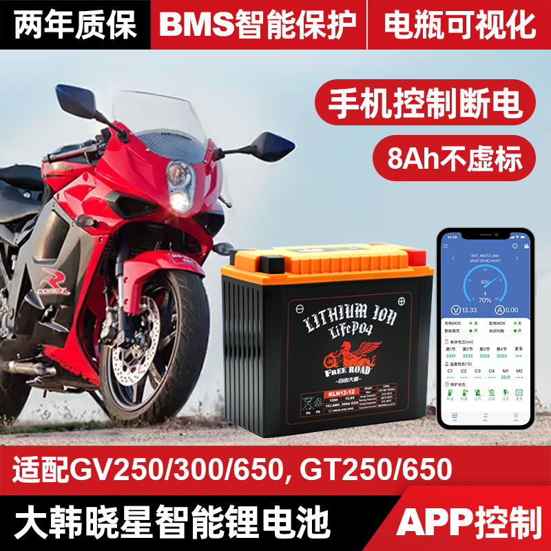 适用于大韩晓星8Ah智能锂电瓶