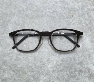 林德伯格同款1843牛角眼镜高档眼镜质感近视眼镜天然材料纯钛眼镜