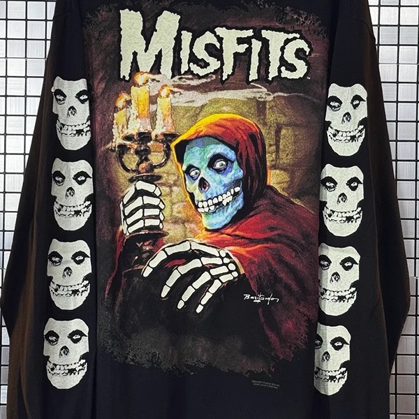 水土不服合唱團Misfits欧美vintage Punk outfits重磅阿美咔叽长T