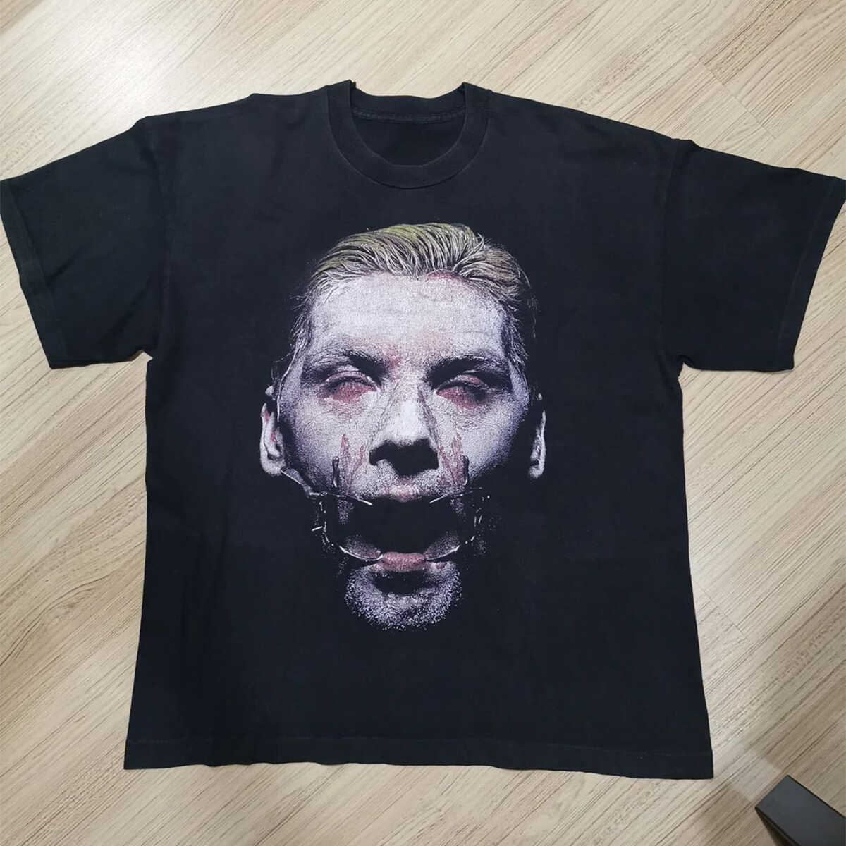 Rammstein 德国工业重金属乐队 oversize vintage古着上衣短袖T恤