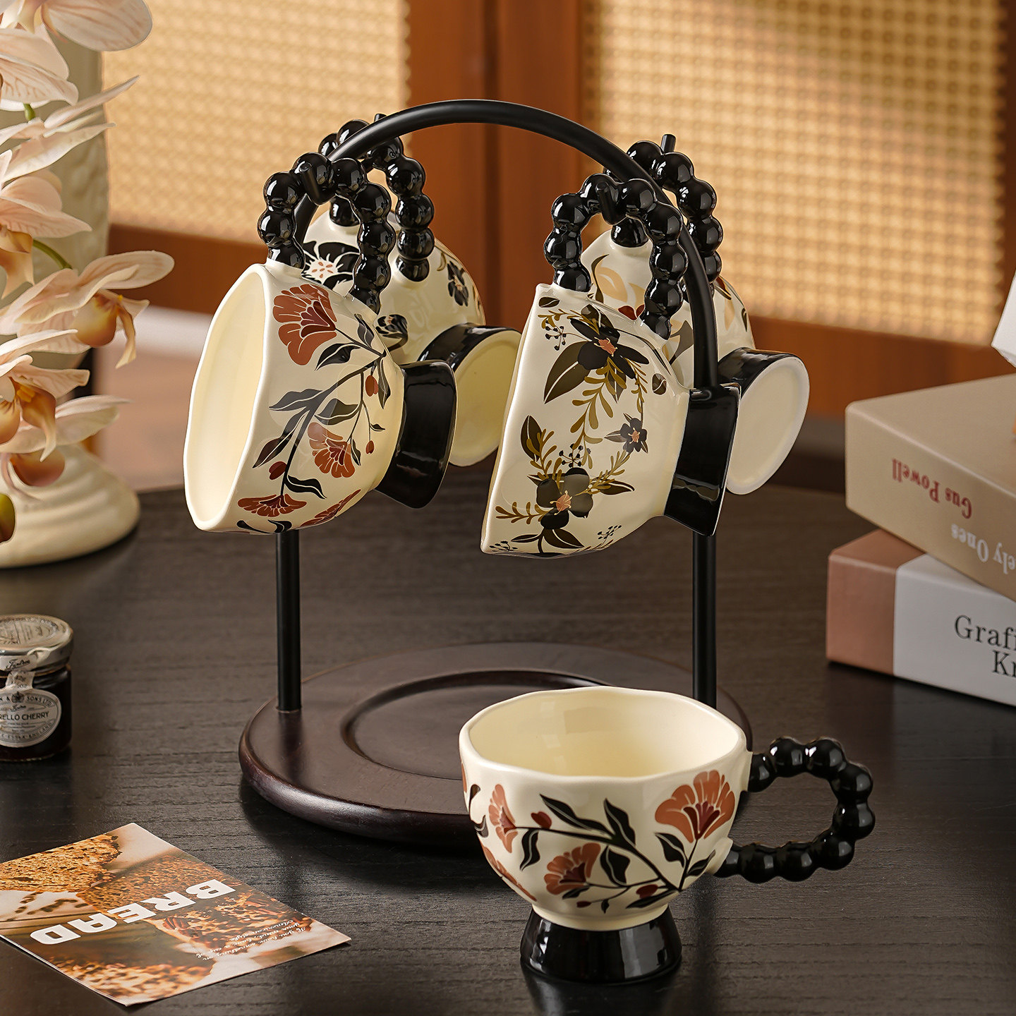 陶瓷咖啡杯子高档精致特别好看的复古咖啡杯套装结新婚乔迁礼物盒