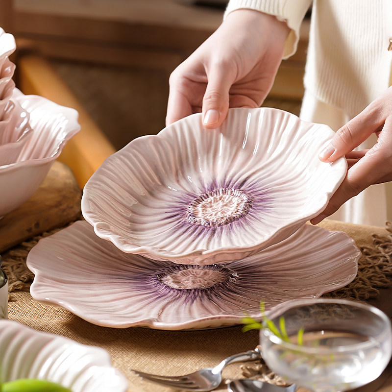 超好看高级感陶瓷盘子菜盘家用2026新款餐盘圆碟子特别好看的漂亮,餐饮具,盘,淘宝优惠券,粉丝福利购,淘宝优惠卷