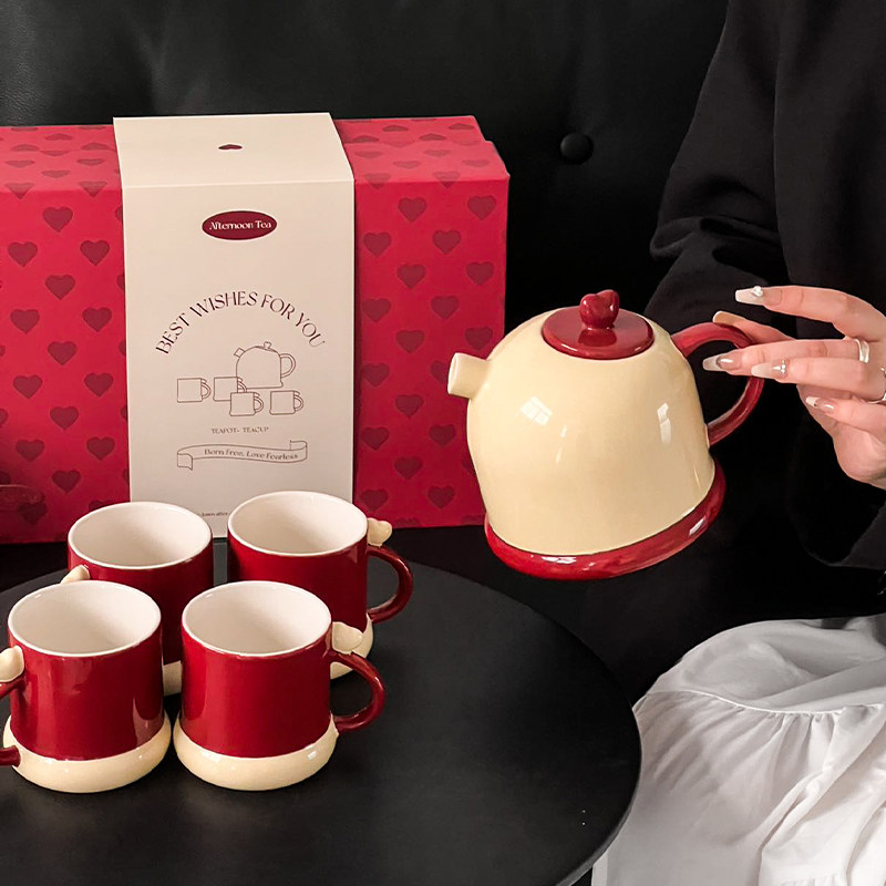 陶瓷杯子水具套装送礼茶杯茶具家用客厅杯具结婚礼物水杯新婚礼品