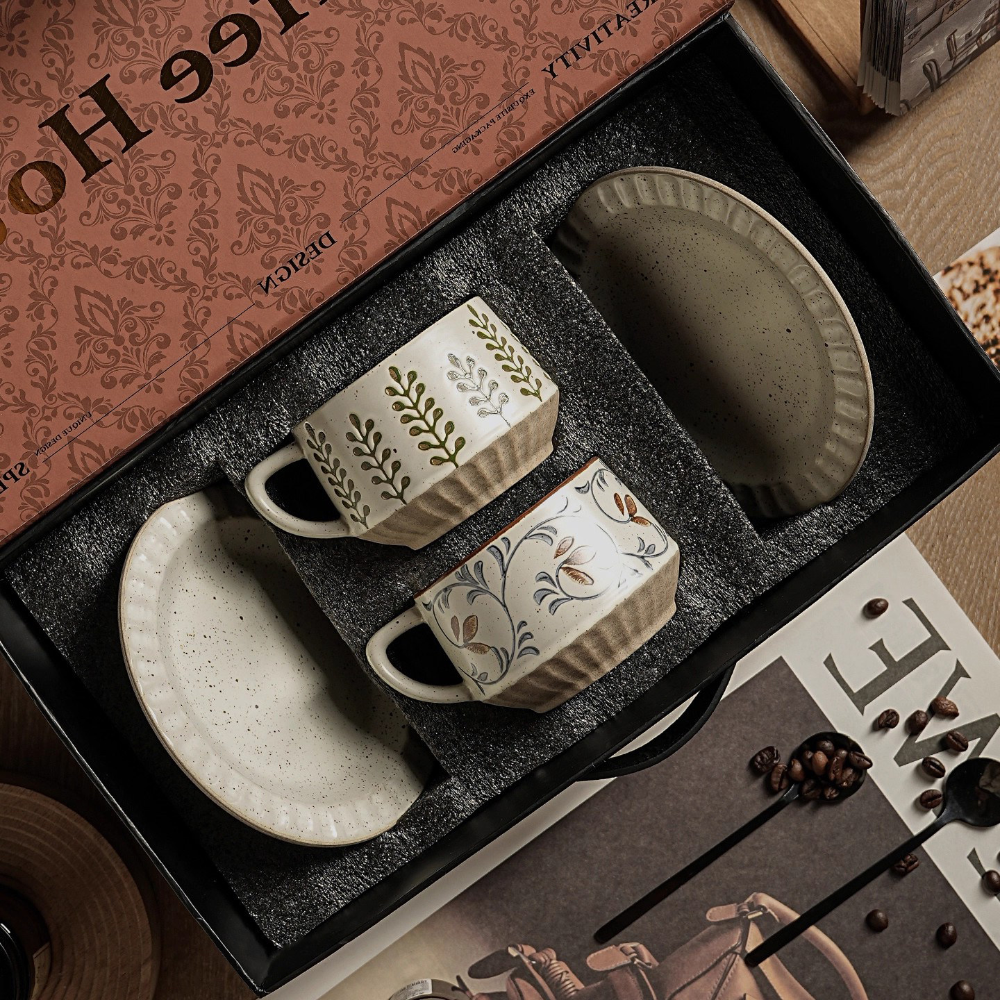 陶瓷咖啡杯碟套装小众高级感高档精致乔迁新居搬家新婚礼物伴手礼