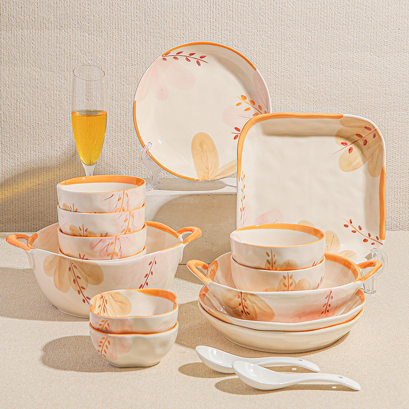 wuxin釉下彩陶瓷餐具家用2025新款饭碗特别好看的高颜值碗碟