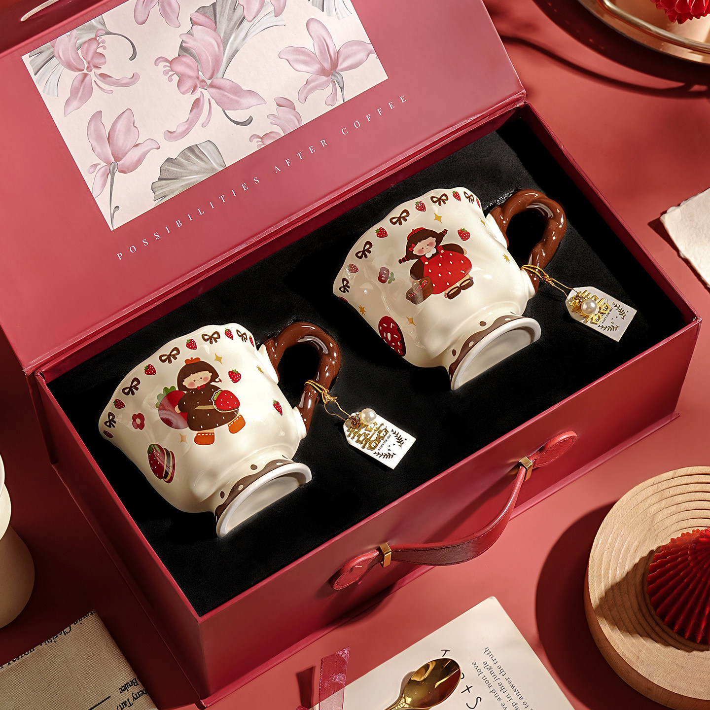 陶瓷特别好看的咖啡杯高级感轻奢高颜值复古套装漂亮结婚新婚礼物