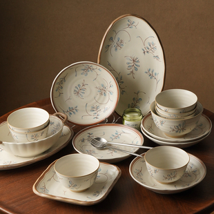 陶瓷餐盘子碗家用2026新款餐具套装特别漂亮的碗具乔迁新婚礼物