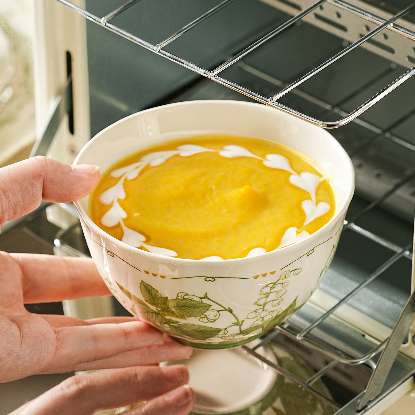 微波炉加热空气炸锅专用碗陶瓷热饭耐高温家用小号加厚高颜值碗具