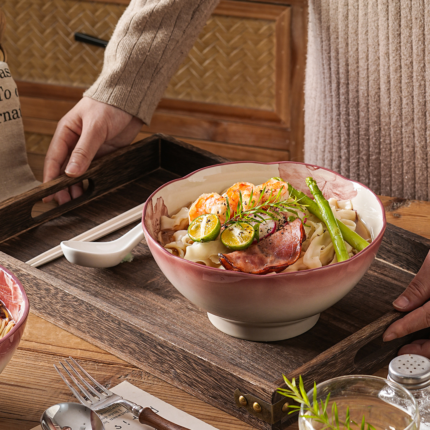 陶瓷泡面碗家用2025新款汤碗个人专用一人食餐具套装微波炉专用碗