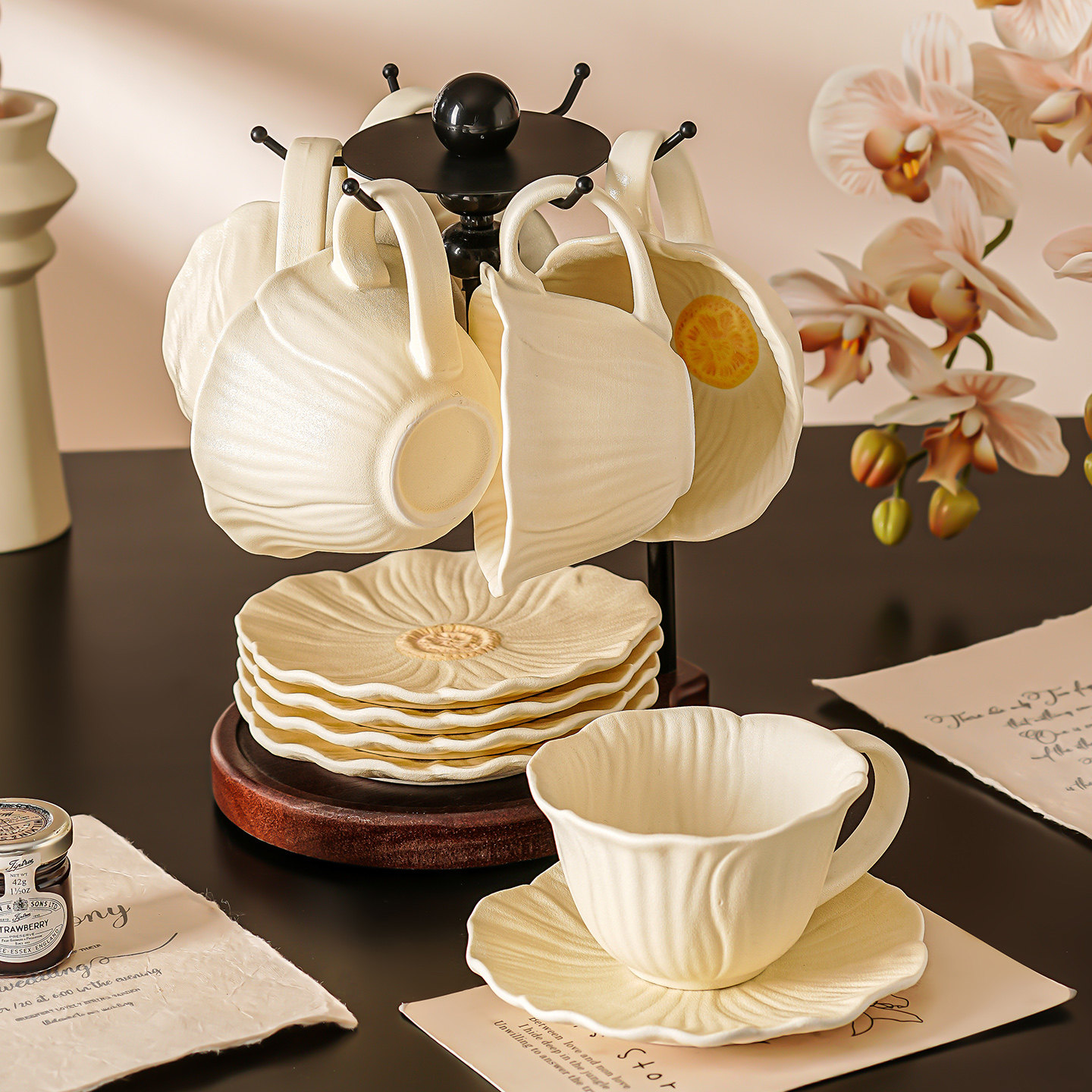 陶瓷咖啡杯子高档精致女士个人专用高颜值咖啡杯套装乔迁新婚礼物