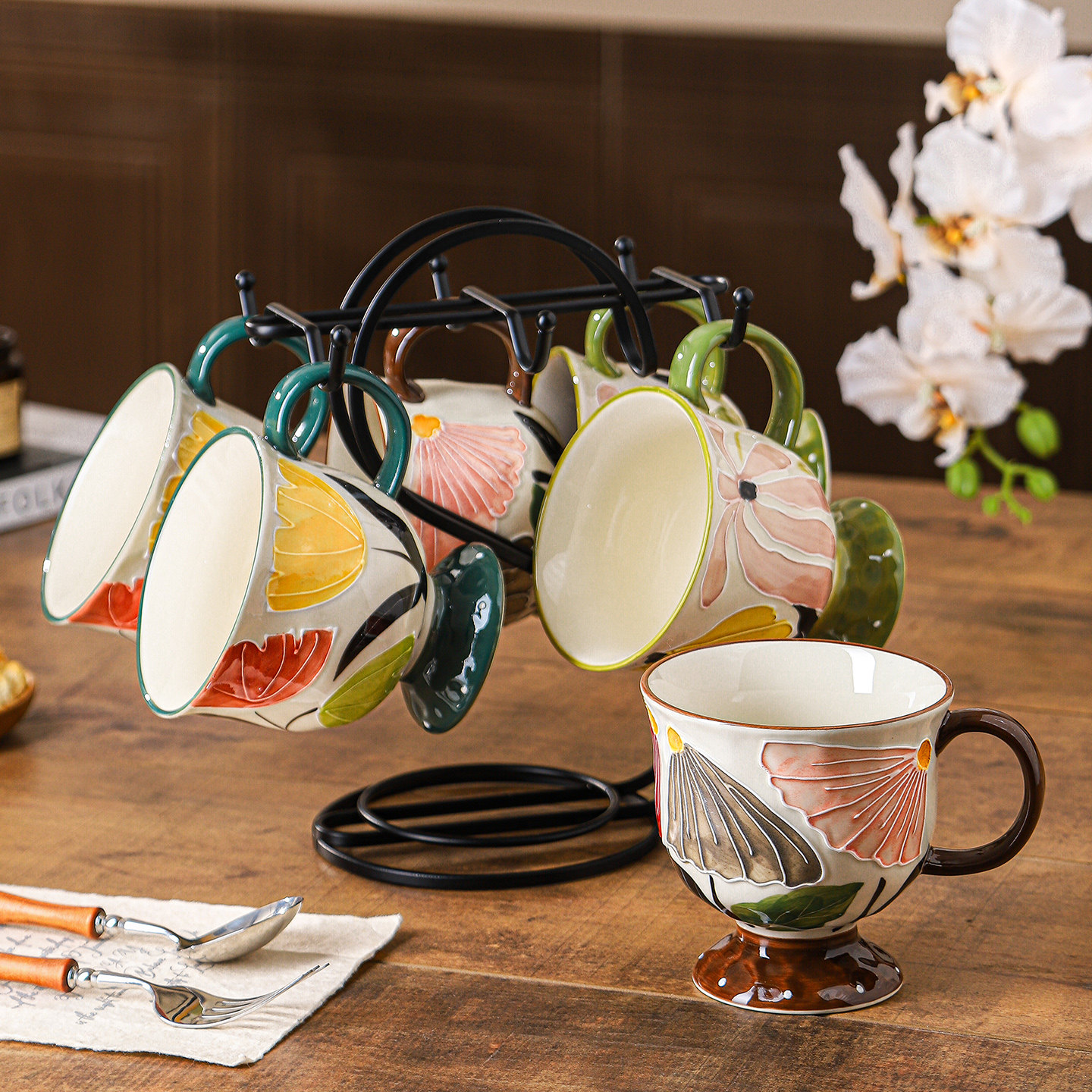 马克杯子家用喝水杯陶瓷杯子礼盒早餐杯情侣水杯乔迁新婚生日礼物