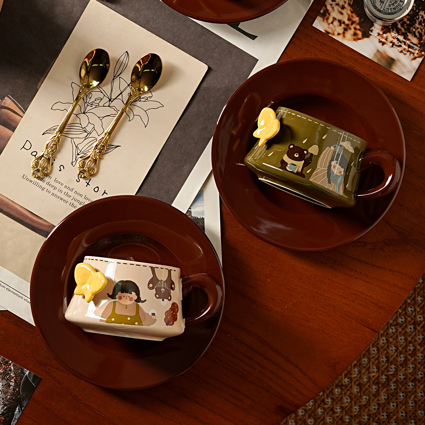 2025新款陶瓷咖啡杯子高档精致复古特别好看的咖啡杯女士个人专用