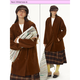 霓虹大荒野® PerfectDays 棕栗色丝绒西装长外套