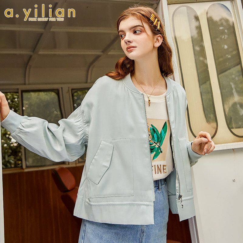 阿依莲新款外套小香风女短款棒球服上衣韩版潮休闲