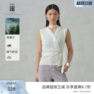 新款 气质别致针织开衫 女2025夏季 上衣 洋气无袖 商场同款 时尚