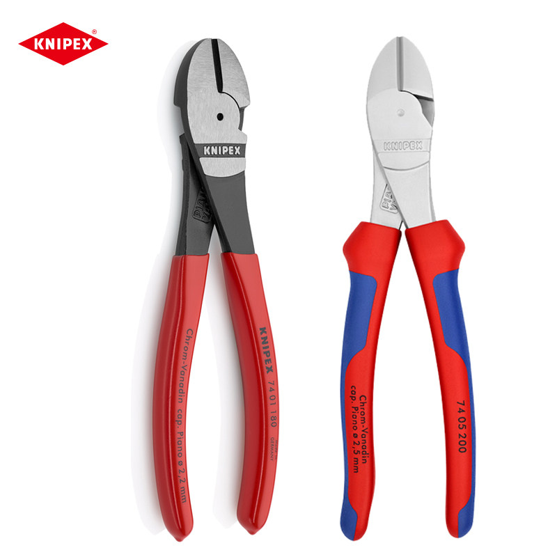 凯尼派克斜嘴钳德国进口省力型斜口钳工业级钢丝剪钳大号74系列