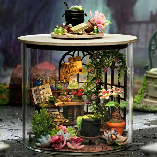 智趣屋diy小屋圆梦瓶手工迷你哈利魔法玻璃房子拼装模型生日礼物 - 封面