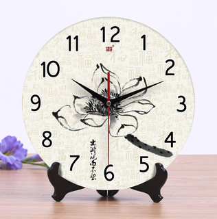 承沁新品陶瓷钟表创意时钟挂钟座钟两用客厅静音中式简约摆件摆钟
