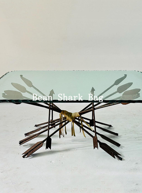 豆鲨包创意风茶几不锈钢组合别墅样板房个性茶几酒店异形组合桌子