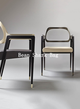 豆鲨包设计师家具个性餐椅组合餐桌别墅酒店大堂接待桌异形餐桌