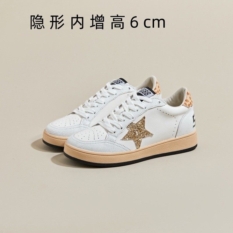 内增高女鞋春季新款小白鞋女厚底百搭休闲运动单鞋星星板鞋拼色潮,女鞋,时尚休闲鞋,淘宝优惠券,粉丝福利购,淘宝优惠卷