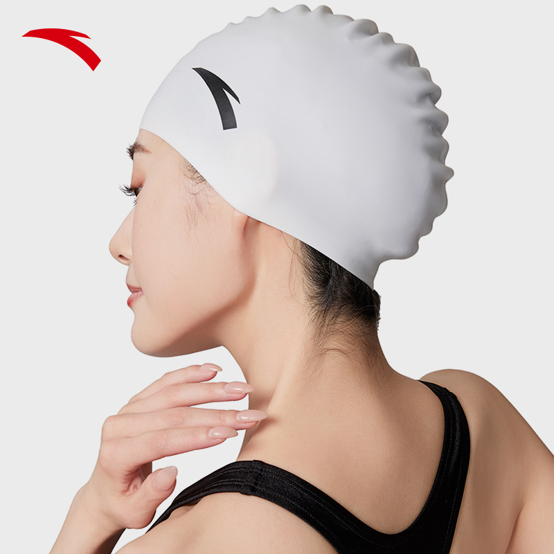 安踏硅胶泳帽大号舒适不勒头