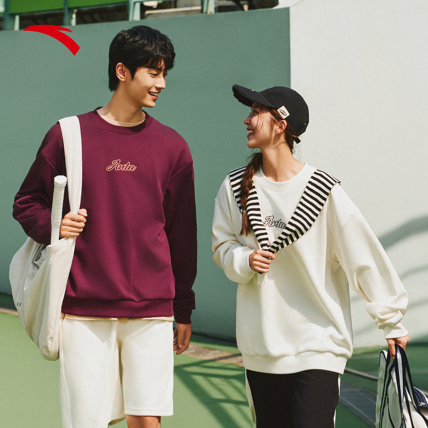 安踏美式休闲卫衣男女同款