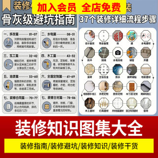 装修知识图集流程攻略指南大全新房施工半包全包材料知识图片资料