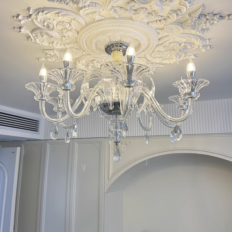 法式轻奢水晶吊灯客厅高级感大气
