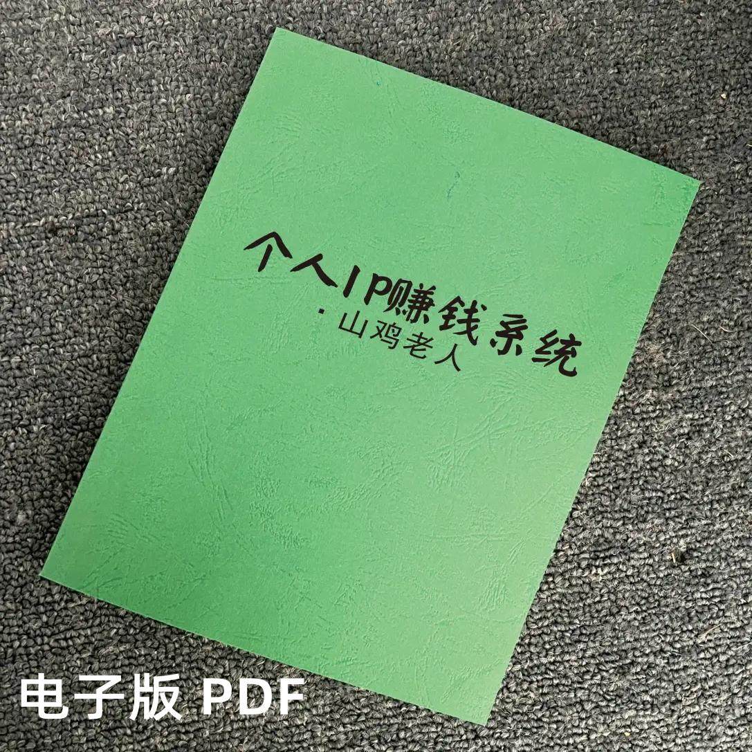 《个人IP赚钱系统》打造原始标的物两个原则成功策略励志