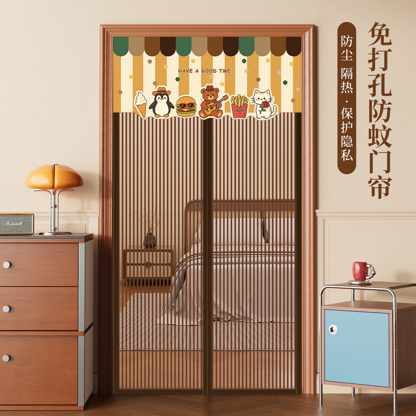 中古风防蚊虫门帘2026新款夏季图片