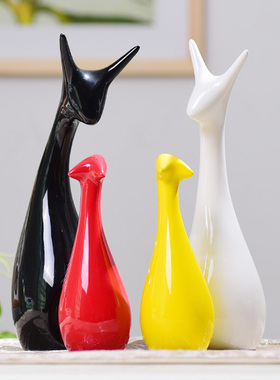 摆件家居饰品创意小摆件酒柜电视柜客厅装饰品摆件陶瓷客厅小摆件