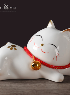 酒柜装饰品摆件陶瓷客厅摆件招财猫创意现代简约家里家居软装饰品