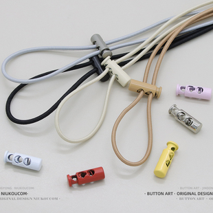 金属弹簧猪鼻绳扣裤脚帽子衣服收腰下摆背包松紧弹力绳调节卡扣