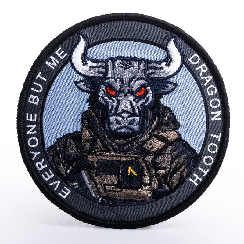 龙牙十二生肖牛臂章魔术贴战术臂章龙牙战术装备衣物配饰