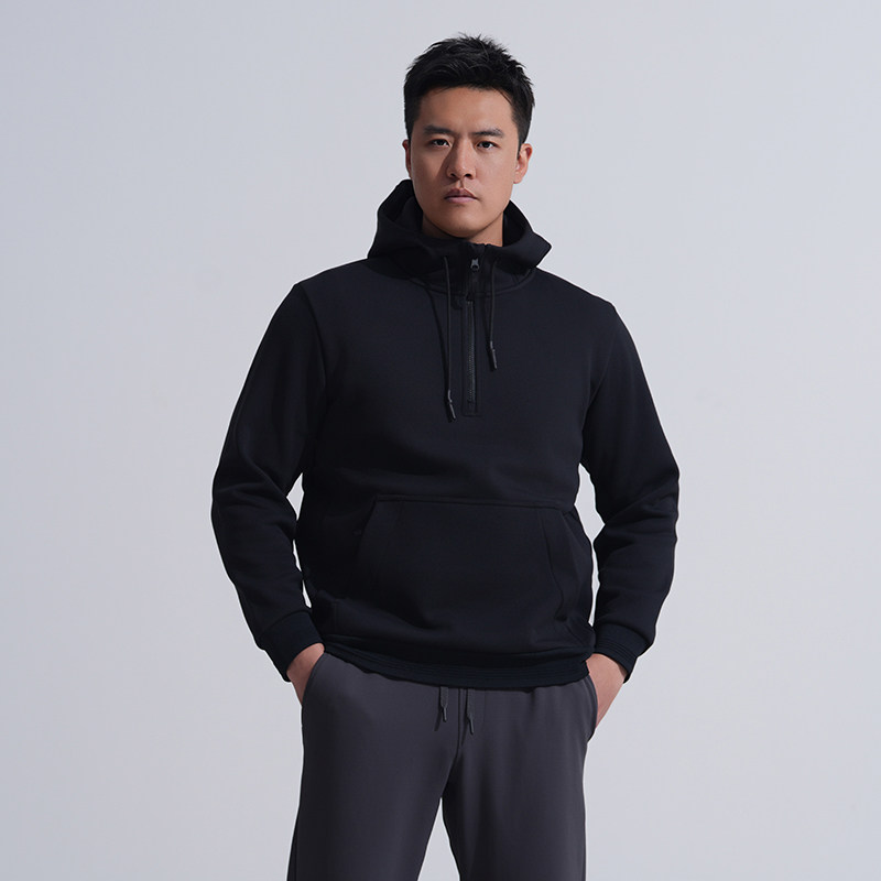 龙牙重型基础款套头连帽战术加绒卫衣秋冬纯色简约百搭外套