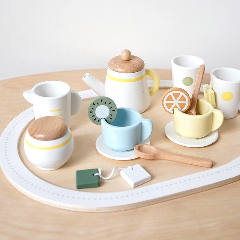 韩系儿童过家家厨房下午茶玩具幼儿园女孩仿真点心茶具水壶套装
