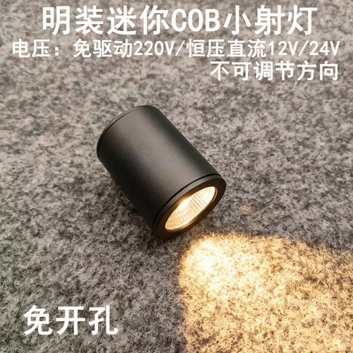 220V12V24V明装吸顶迷你小射灯