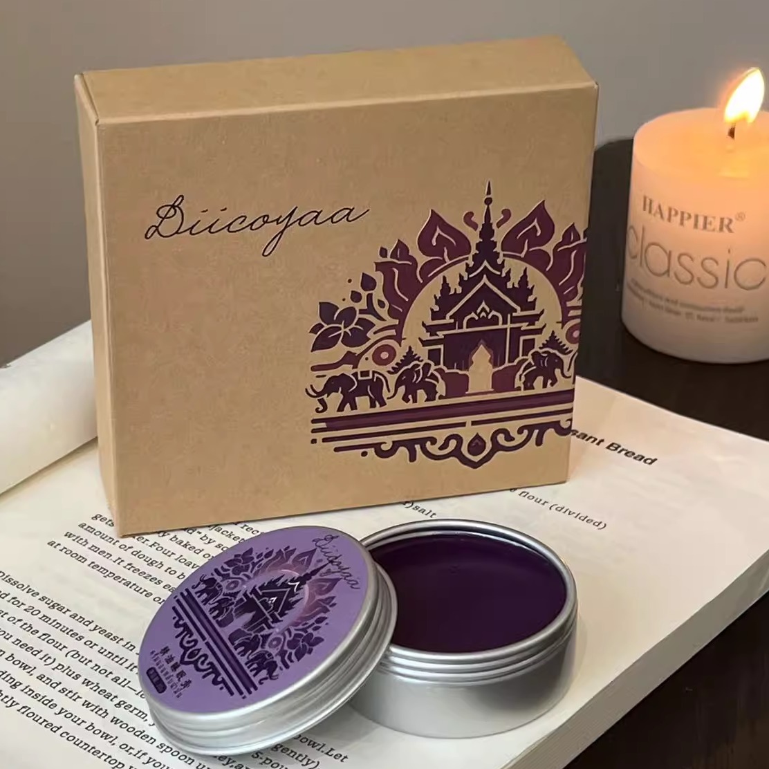 泰国睡眠膏薰衣草精油按摩膏