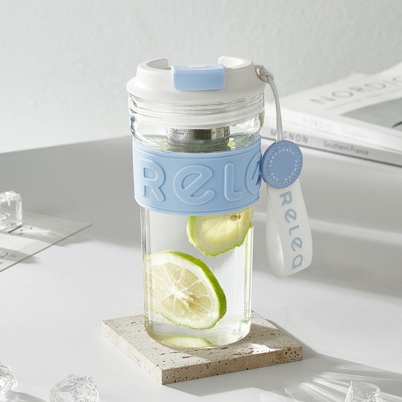 物生物仙女玻璃杯茶水分离杯耐热