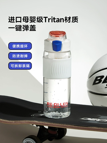Биотехнология Тритан водяной чашки для мальчиков и детей, чтобы пойти в школу для летнего спортивного водяного чашки Портативный антидорный пластиковый чашку
