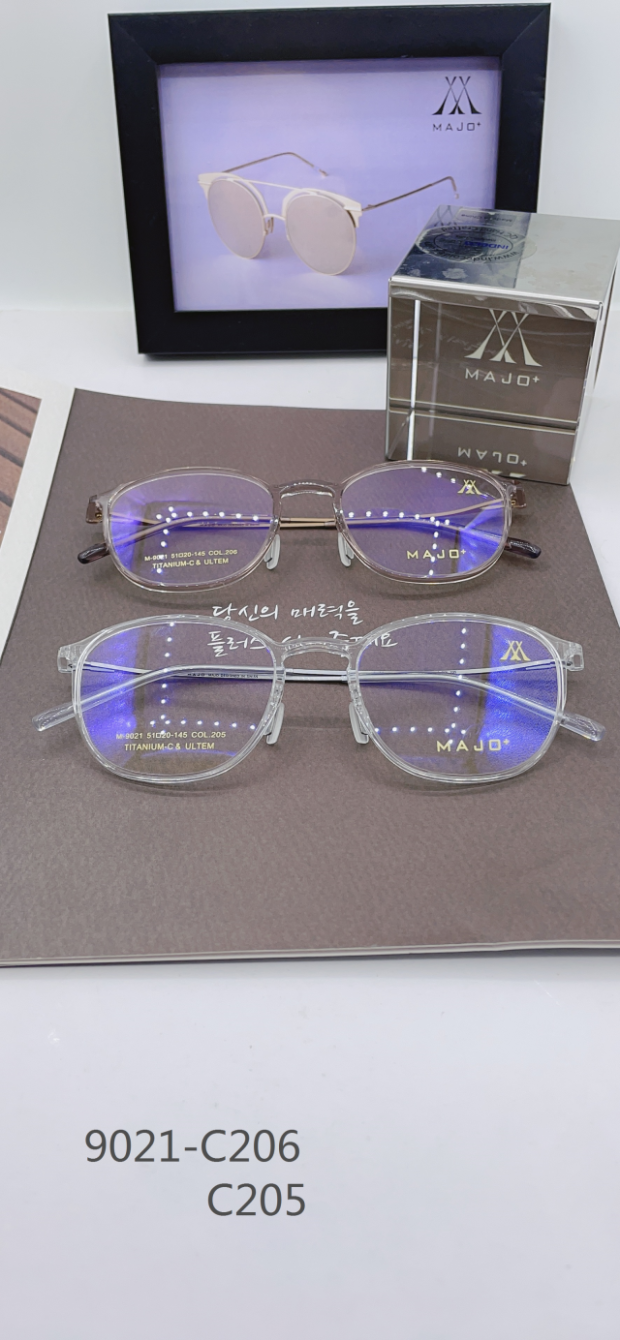 正品马颉MAJO+轻奢近视镜框全框男女款重量8克细边镜架 M-9021