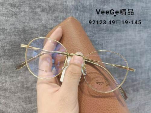 VeeGe纯钛圆眼镜V格精品镜架近视镜架商务男女款时尚休V92123