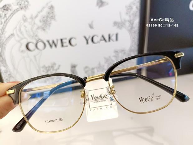 VeeGe纯钛板材眉毛眼镜V格精品镜架近视镜架商务男女款时尚V92199