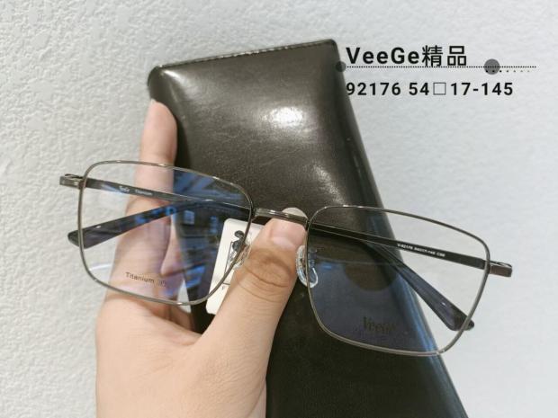 VeeGe纯钛方形眼镜V格精品镜架近视镜架商务男款时尚镜框V92176