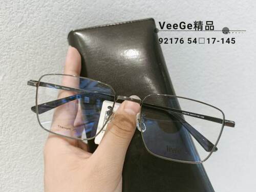 VeeGe纯钛方形眼镜V格精品镜架近视镜架商务男款时尚镜框V92176