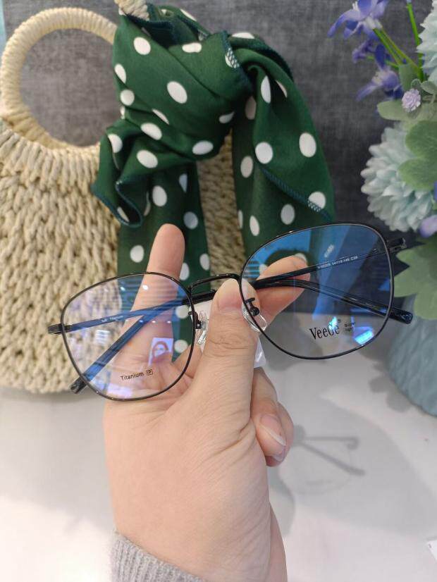 VeeGe纯钛多边形眼镜V格精品镜架近视镜架商务男女款时尚休V92205