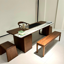 新中式茶桌2025新款高端北美黑胡桃木茶台家用现代简约实木泡茶桌