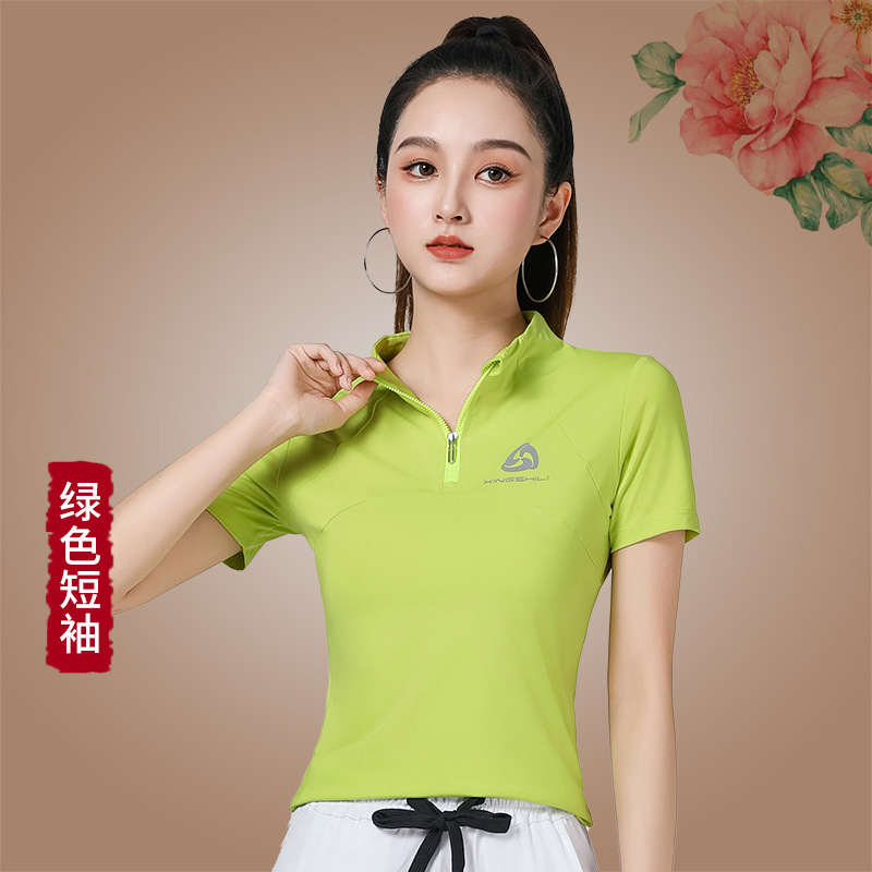 夏季新款广场舞跑步服短袖运动