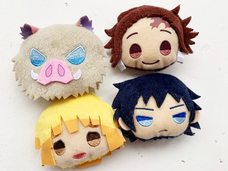 日单鬼灭之刃毛绒玩偶公仔娃娃玩具摆件卡通动漫周边别针扣针胸针,玩具/童车/益智/积木/模型,毛绒/玩偶/公仔/布艺类玩具,淘宝优惠券,粉丝福利购,淘宝优惠卷